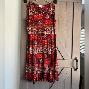 90s Whimsigoth Phoebe Buffay Paisley Witchy button dress